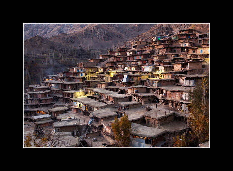 Evening in the Sar Agha Seyed village, located deep in the Zagros mountains of Iran.